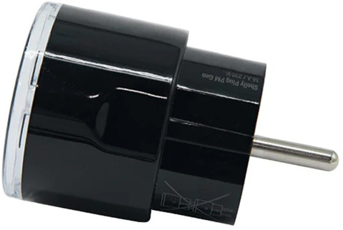 Inteligentne gniazdko 13A Shelly Plug PM Gen3 Matter czarny