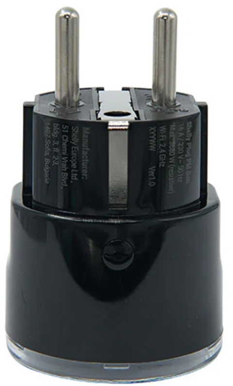 Inteligentne gniazdko 13A Shelly Plug PM Gen3 Matter czarny