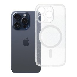 Etui na iPhone 15 PRO Clear Mag Cover - Glitter (Str / Camera Protection) zgodne z MagSafe transparentne glitter