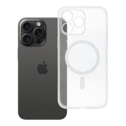 Etui na iPhone 15 PRO MAX Clear Mag Cover - Glitter (Str / Camera Protection) zgodne z MagSafe transparentne glitter