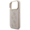 GUESS futerał do IPHONE 17 Pro kompatybilny z MagSafe GUHMP17LPG4SEMCP (PU W/ 4G PU Stripe) różowy