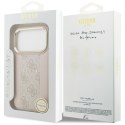 GUESS futerał do IPHONE 17 Pro kompatybilny z MagSafe GUHMP17LPG4SEMCP (PU W/ 4G PU Stripe) różowy