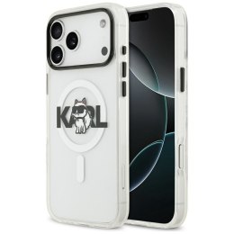 KARL LAGERFELD futerał do IPHONE 17 Pro kompatybilny z MagSafe KLHMP17LHGCHGKBT (IML Choupette Sketch Logo) transparentny