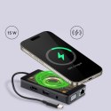 QUALO Transparent HUB USB-C HDMI z funkcją ładowarki bezprzewodowej QTPB5-HUB-18 czarny