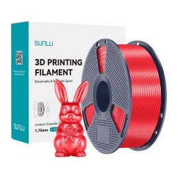 Filament SUNLU PLA+ Silk 1.75mm 1kg (czerwony)