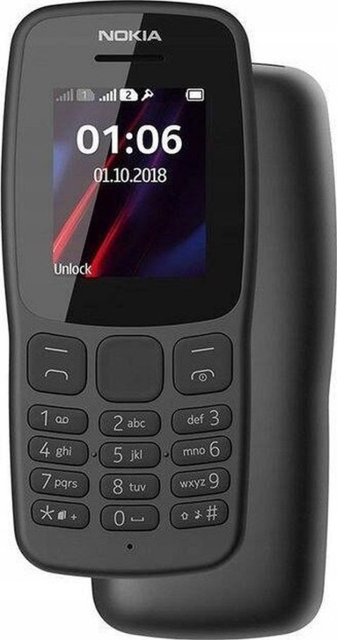 Telefon komórkowy Nokia 106 2G DualSim czarny