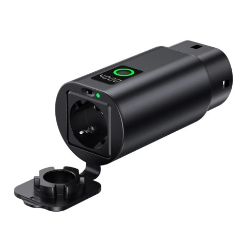 Adapter V2L Type 2 - Schuko 3500W z wyświetlaczem mocy i etui - czarn