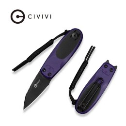 Nóż składany Civivi Purr Purple-Black G10, Black Stonewashed Nitro-V by Ostap Hel (C25054-3)