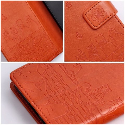 Etui z klapką na iPhone 17 / 18 Mezzo Book koty brązowe