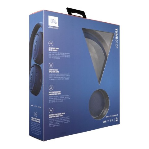 Słuchawki bezprzewodowe nauszne JBL Tune 510BT niebieskie