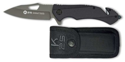 Nóż K25 25000 Tactical Pocket Knife G10 Black EDC Taktyczny