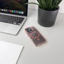 Etui Wozinsky Glitter Case z Mag Safe na Samsung Galaxy S24 FE - różowe z brokatem