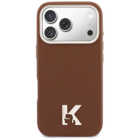 KARL LAGERFELD futerał do IPHONE 17 Pro Max kompatybilny z MagSafe KLHMP17X5PGFKHGW (Karl Head Logo) brązowy