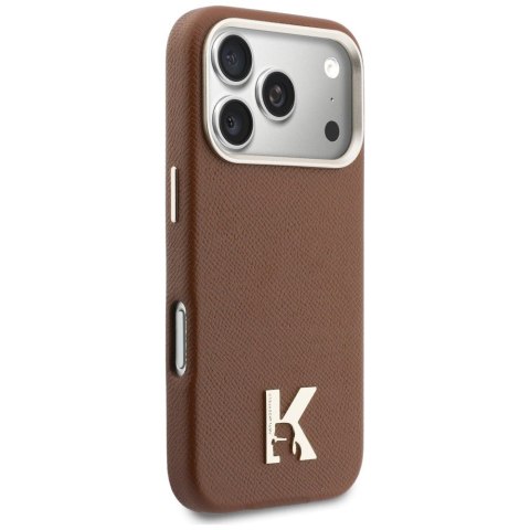 KARL LAGERFELD futerał do IPHONE 17 Pro Max kompatybilny z MagSafe KLHMP17X5PGFKHGW (Karl Head Logo) brązowy