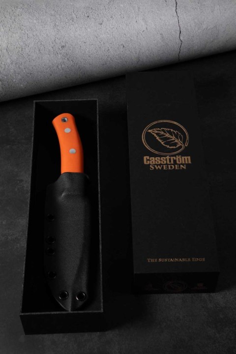 Noz Casstrom No 10 SFK Orange G10 14C28N Kydex Bushcraft