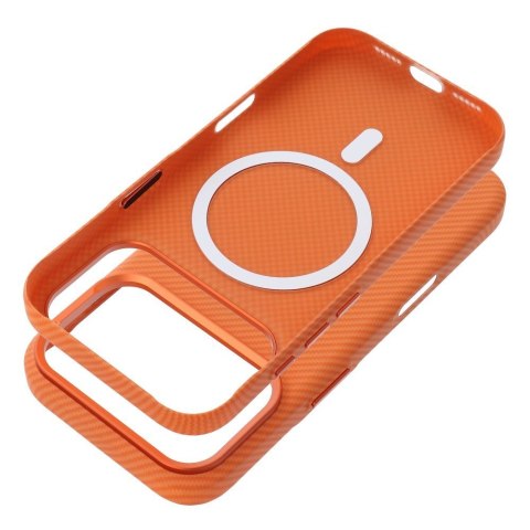 Etui na iPhone 16e (SE4 2025) / 17e K-Look zgodne z MagSafe pomarańczowe