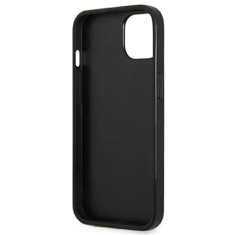 Etui Guess Saffiano Triangle Logo na iPhone 14 - srebrne