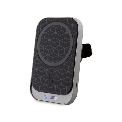Uchwyt na telefon do samochodu indukcyjny BMW zgodny z MagSafe 15W do szyby / deski / kratki M Edition BMMWCCMPGPK czarny