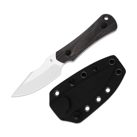 Nóż Kizer Bone Black Stabilized Wood, Stonewashed AEB-L by Maverick Customs (1122A4)