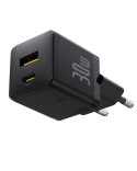 Baseus Palm Szybka Ładowarka Sieciowa 30W USB-C USB-A EU Czarny