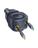 Baseus PrimeTrip VR2 Max 100W ładowarka samochodowa z chowanym kablem 3 x usb-c 1 x usb czarna