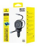 Baseus PrimeTrip VR2 Max 100W ładowarka samochodowa z chowanym kablem 3 x usb-c 1 x usb czarna
