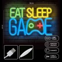 Forever Light Neon PLEXI LED EAT SLEEP GAME multikolor FPNE33