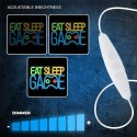 Forever Light Neon PLEXI LED EAT SLEEP GAME multikolor FPNE33