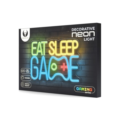 Forever Light Neon PLEXI LED EAT SLEEP GAME multikolor FPNE33