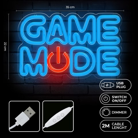 Forever Light Neon PLEXI LED GAME MODE niebiesko czerwony FPNE38