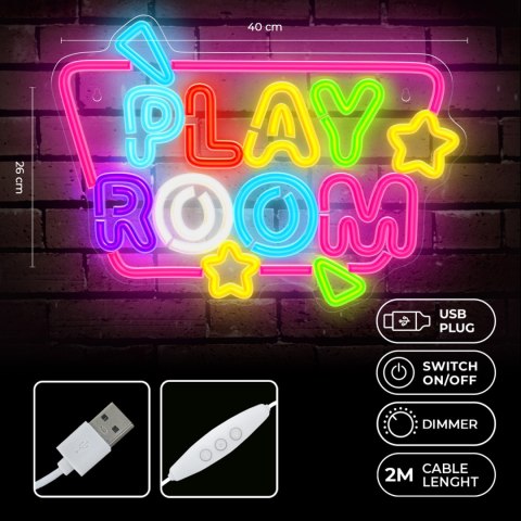 Forever Light Neon PLEXI LED PLAYROOM multikolor FPNE39