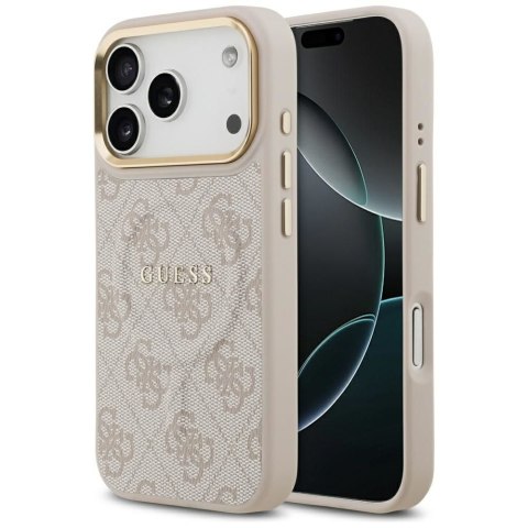 GUESS futerał do IPHONE 17 Pro kompatybilny z MagSafe GUHMP17LP4MSEGCP (PU 4G W/ Classic) różowy