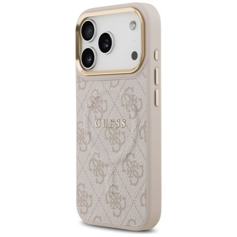 GUESS futerał do IPHONE 17 Pro kompatybilny z MagSafe GUHMP17LP4MSEGCP (PU 4G W/ Classic) różowy