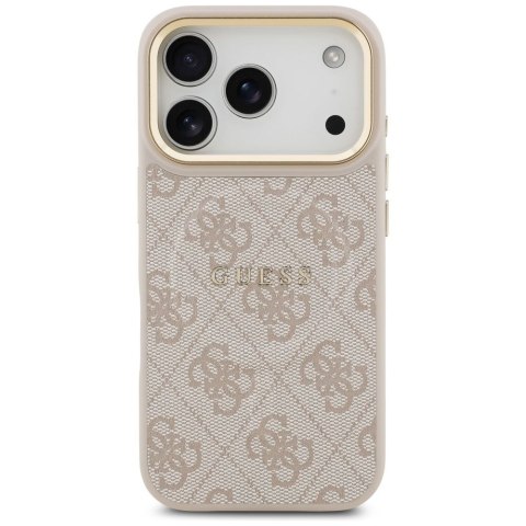 GUESS futerał do IPHONE 17 Pro kompatybilny z MagSafe GUHMP17LP4MSEGCP (PU 4G W/ Classic) różowy