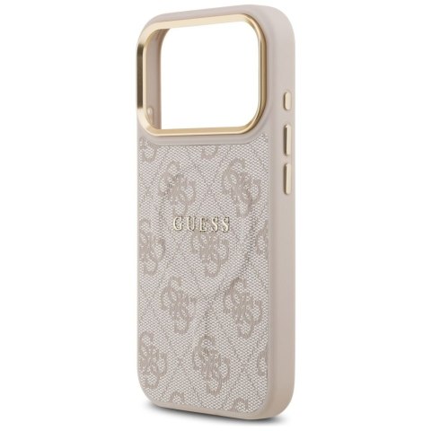 GUESS futerał do IPHONE 17 Pro kompatybilny z MagSafe GUHMP17LP4MSEGCP (PU 4G W/ Classic) różowy