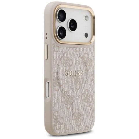 GUESS futerał do IPHONE 17 Pro kompatybilny z MagSafe GUHMP17LP4MSEGCP (PU 4G W/ Classic) różowy