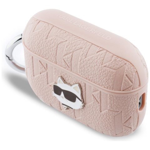 Karl Lagerfeld etui Monogram Choupette Head do AirPods Pro 3 różowy