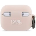 Karl Lagerfeld etui Silicone Chaupette Head 3D do AirPods Pro 3 różowy