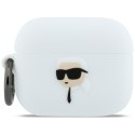 Karl Lagerfeld etui Silicone Karl Head 3D do AirPods Pro 3 biały