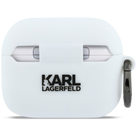 Karl Lagerfeld etui Silicone Karl Head 3D do AirPods Pro 3 biały