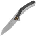 Nóż składany Kizer Draca Gray Aluminium / Black-Green Carbon Fiber, Stonewashed S45VN by Mikey Carlson (Ki4751A1)