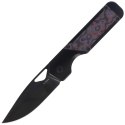 Nóż składany Kizer Militaw Black Titanium / Purple Haze Fat Carbon, Black DLC S45VN by Jonathan Styles (Ki3634A2)