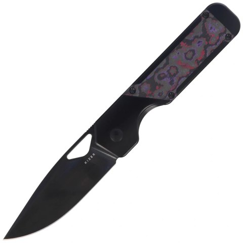 Nóż składany Kizer Militaw Black Titanium / Purple Haze Fat Carbon, Black DLC S45VN by Jonathan Styles (Ki3634A2)