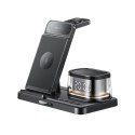 Yesido ładowarka indukcyjna DS22 20W LED+Zegar 5w1 (do Apple), BLACK / CZARNY