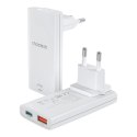 Ładowarka sieciowa Choetech PD6011 65 W GaN Ultra USB-C + USB-A - biała