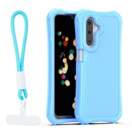 Nakładka SafePop ze smyczą do Samsung Galaxy A17 4G / A17 5G / A26 5G niebieska
