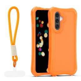Nakładka SafePop ze smyczą do Samsung Galaxy A36 5G / A56 5G / A37 5G pomarańczowa