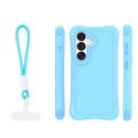 Nakładka SafePop ze smyczą do Samsung Galaxy S24 / S25 niebieska