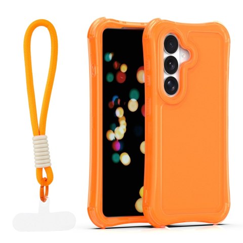 Nakładka SafePop ze smyczą do Samsung Galaxy S24 / S25 pomarańczowa