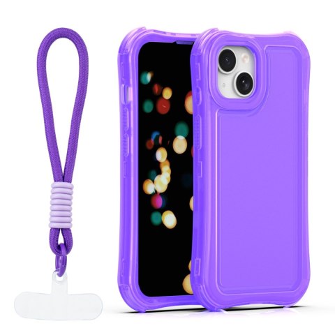 Nakładka SafePop ze smyczą do iPhone 13 6,1" fioletowa